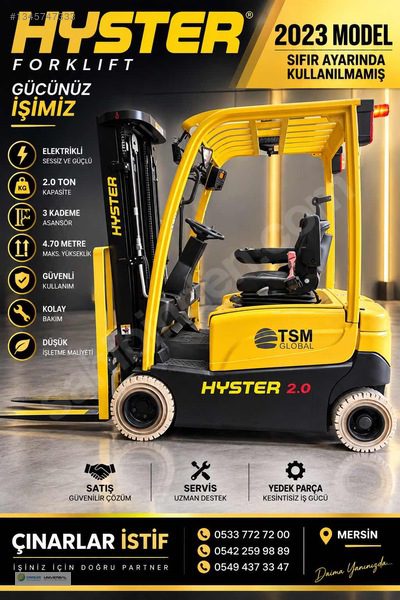 Sıfır Hyster 2 ton akülü