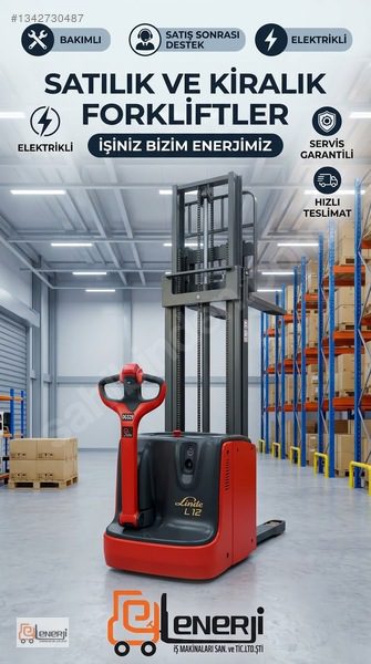 Işiniz Için Profesyonel Çözüm Linde L12 Istif Makinesi 3300Mm